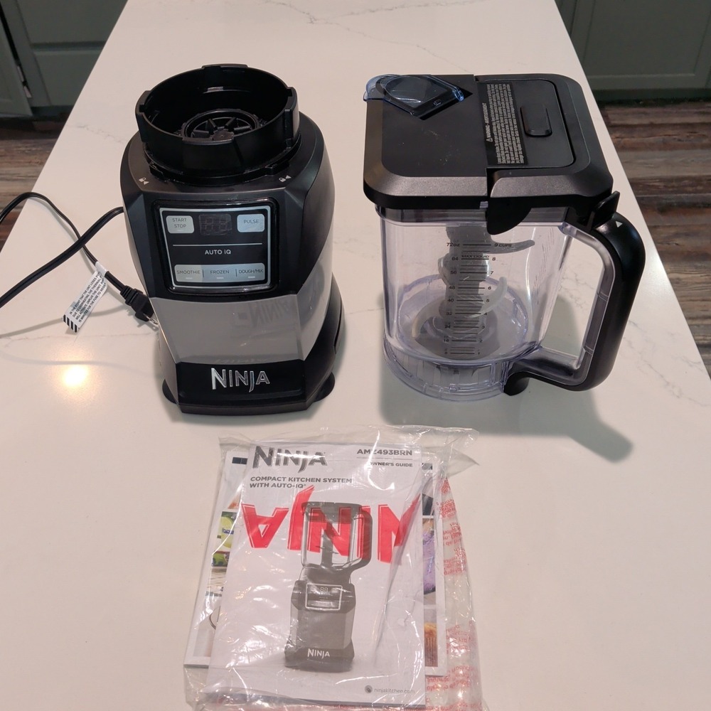 Ninja AMZ493BRN Compact Kitchen System  Auto IQ Motor